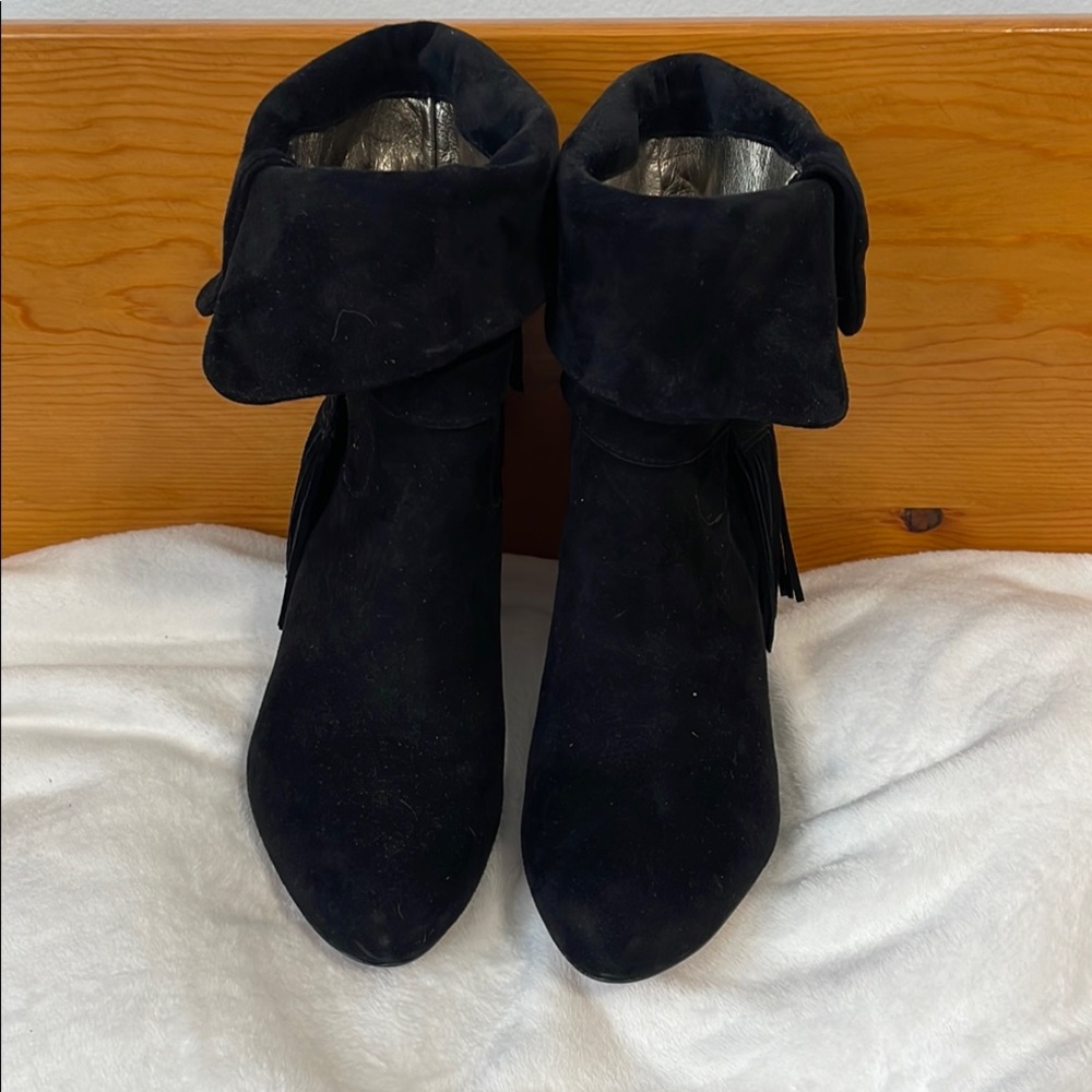 Johnston & Murphy Black Suede Ankle Booties
